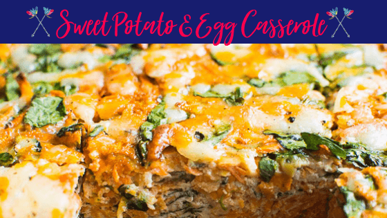 Sweet Potato Egg & Spinach Casserole