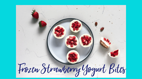 Frozen Strawberry Yogurt Bites
